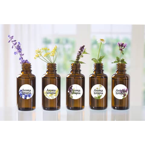 Etichette rotonde TICO Press Glossy Ø 36 mm bianco lucido - 35 et./foglio - conf. 100 fogli - PG4-36